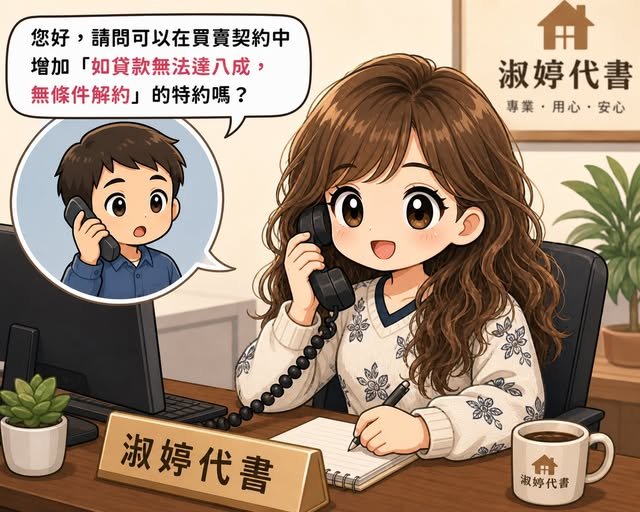 買賣合約能加「貸款不足八成解約」的特約嗎？