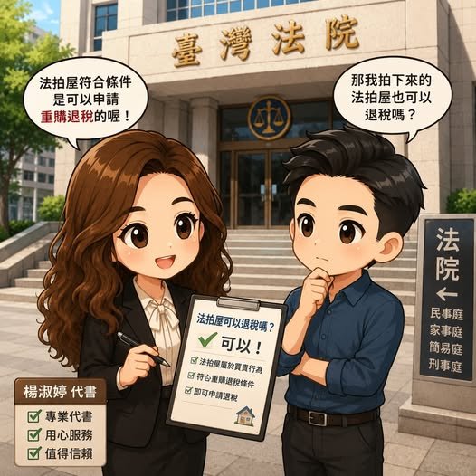 法拍屋也可以重購退稅嗎？
